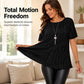 Flatterende plissert plussbluse