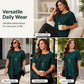 Flatterende plissert plussbluse