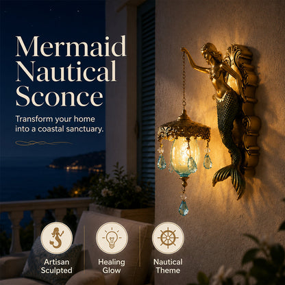 🧜‍♂️ Vintage vegglampe med havfruemotiv 🏘️ Til bruk innendørs og utendørs