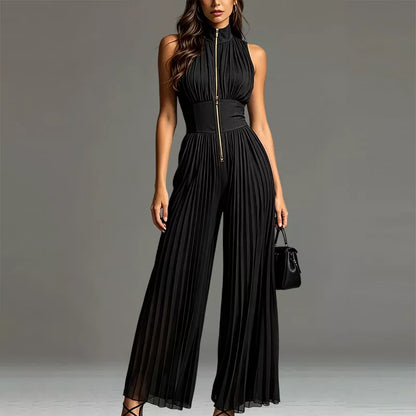 📢⏰Jumpsuit med flytende plissering
