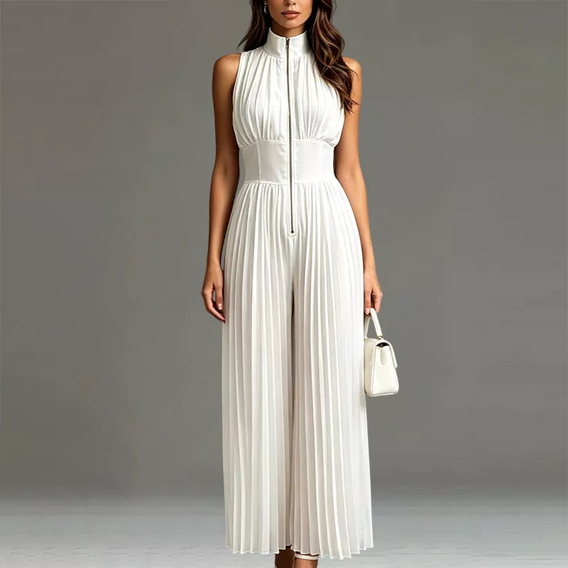 📢⏰Jumpsuit med flytende plissering