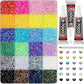 Blendende 3 mm resin-rhinestone-sett