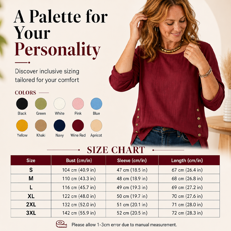 ✨🛍️Nyhet – Linbluse med avslappet passform – Luftig komfort og klassisk stil for uformelle dager 🍃