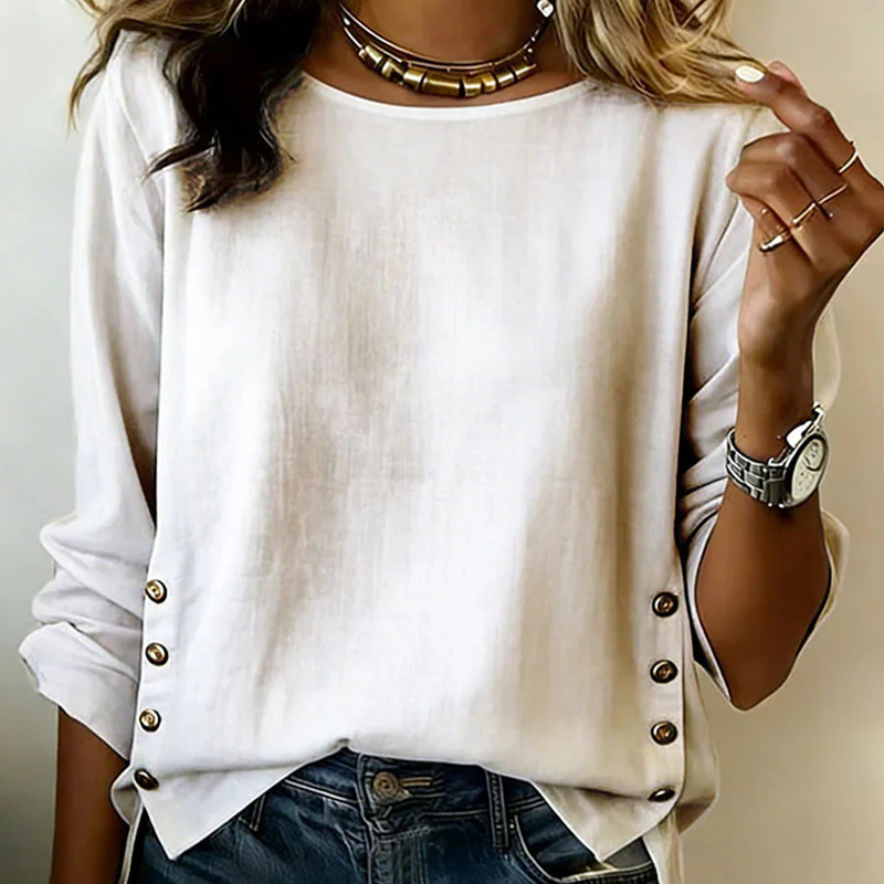 ✨🛍️Nyhet – Linbluse med avslappet passform – Luftig komfort og klassisk stil for uformelle dager 🍃