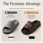 Unisex-sommer-sandaler med monogram og metallkjede