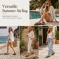 Unisex-sommer-sandaler med monogram og metallkjede