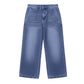 Kort jeans med rett ben til damer