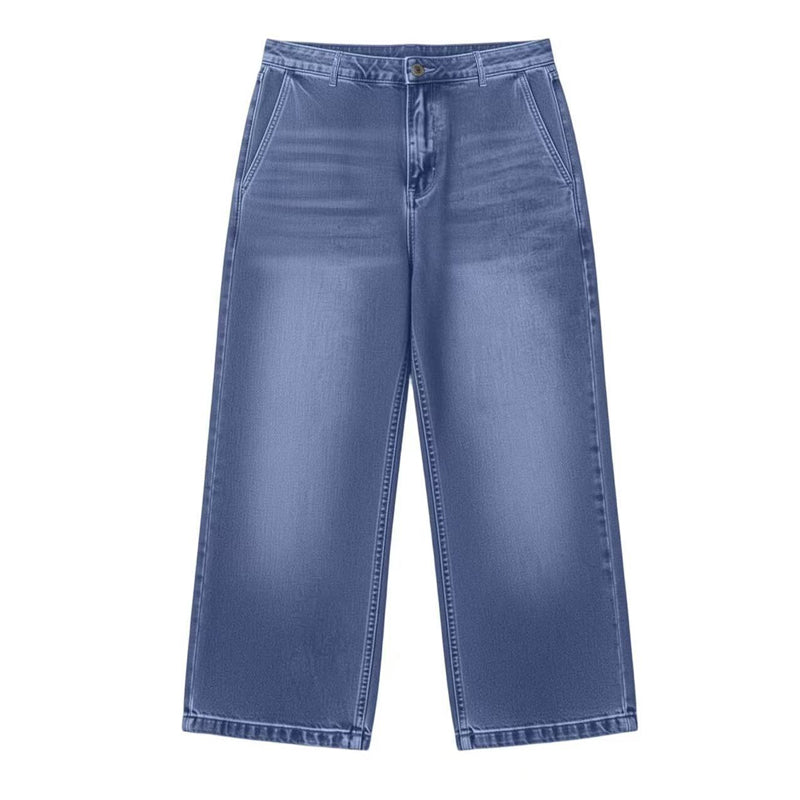 Kort jeans med rett ben til damer