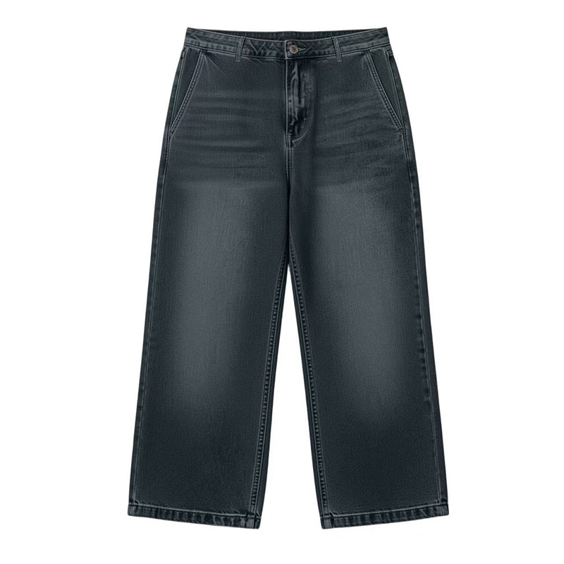 Kort jeans med rett ben til damer