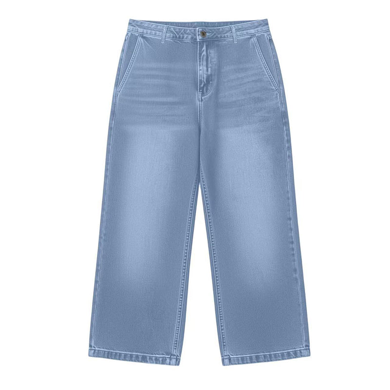 Kort jeans med rett ben til damer