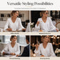Elegant ensfarget bluse med V-hals for damer