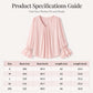 Elegant ensfarget bluse med V-hals for damer