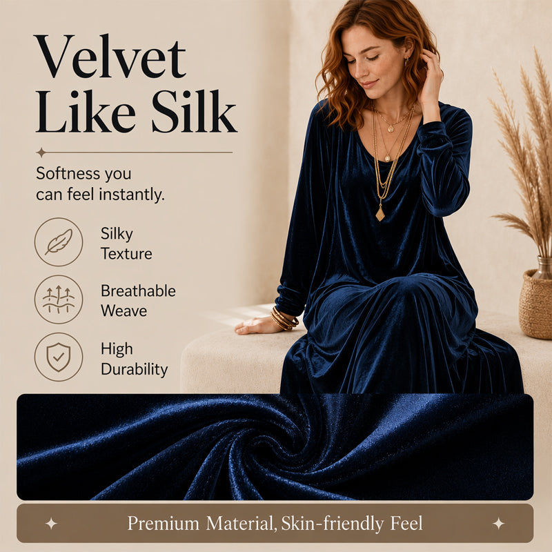 Elegant maxi-kjole med lange ermer for damer