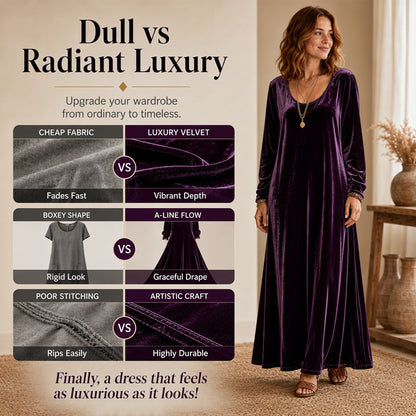 Elegant maxi-kjole med lange ermer for damer