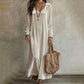 Elegant maxi-kjole med lange ermer for damer