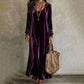 Elegant maxi-kjole med lange ermer for damer