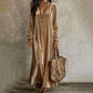 Elegant maxi-kjole med lange ermer for damer