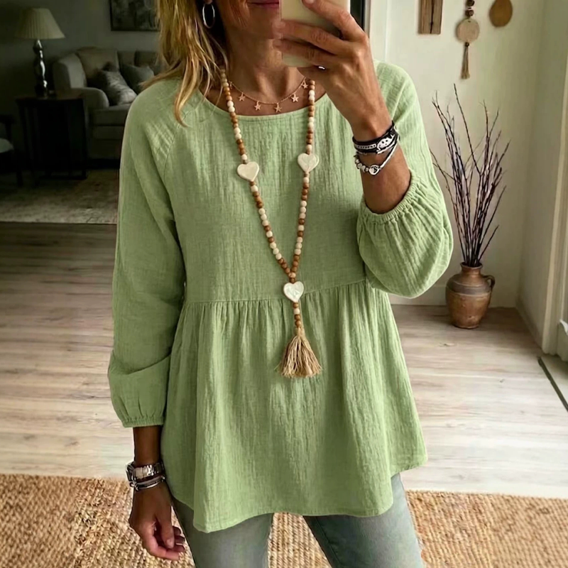 Løs babydoll-top for kvinner til fritidsbruk