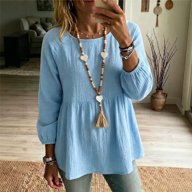 Løs babydoll-top for kvinner til fritidsbruk