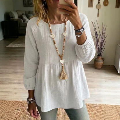 Løs babydoll-top for kvinner til fritidsbruk