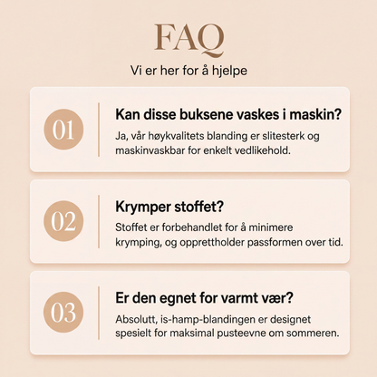 Damebukser med høy midje, snøring og rette ben