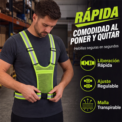🦺✨ Refleksvest med høy synlighet – Praktisk lomme, behagelig passform og full sikkerhet for løping både dag og natt 🌙🏃‍♂️