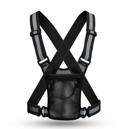 🦺✨ Refleksvest med høy synlighet – Praktisk lomme, behagelig passform og full sikkerhet for løping både dag og natt 🌙🏃‍♂️