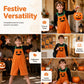 Halloween-overalls i kordfløyel for barn – shorts med seler og lommer
