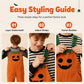Halloween-overalls i kordfløyel for barn – shorts med seler og lommer