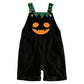 Halloween-overalls i kordfløyel for barn – shorts med seler og lommer