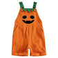Halloween-overalls i kordfløyel for barn – shorts med seler og lommer