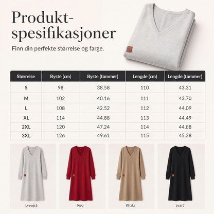 Figursnygg V-halset midikjole