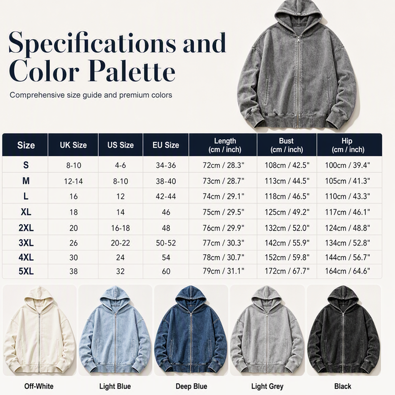 🎁💥Relaxed zip-jakke med hette for damer