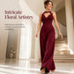 Elegant jumpsuit for kvinner med halterneck, blonder og plissert, vid ben