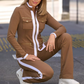Dame 2-delt fargeblokk treningsdress-sett