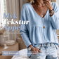 Dame casual V-hals langermet bluse