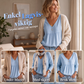 Dame casual V-hals langermet bluse