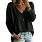 Dame casual V-hals langermet bluse