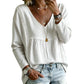 Dame casual V-hals langermet bluse