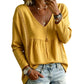 Dame casual V-hals langermet bluse
