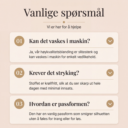 Dame allsidig silkeaktig sateng langermet skjorte