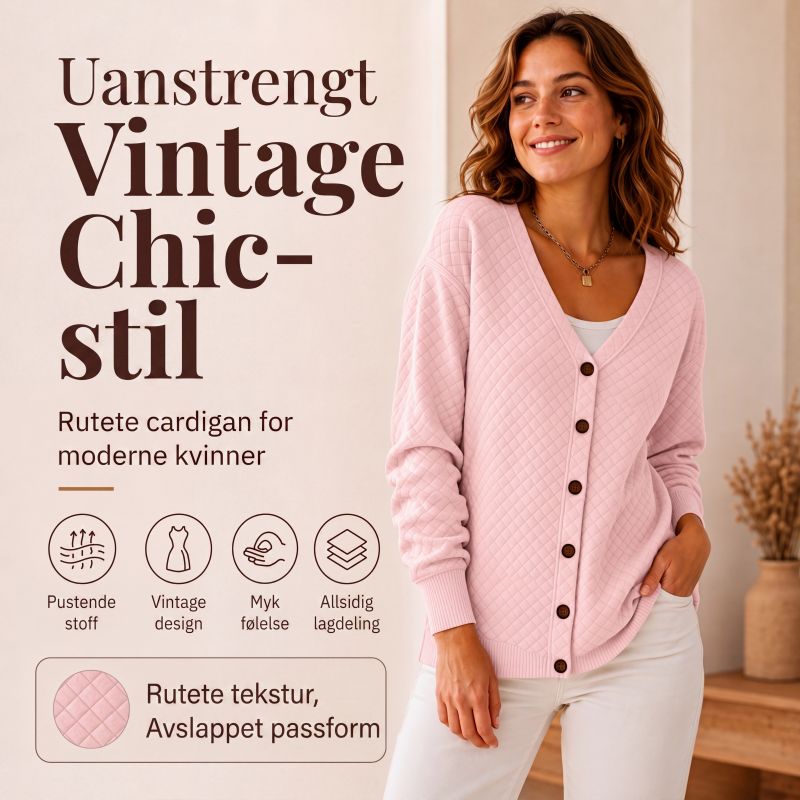 Dame fritidsjakke med vattert design og knapper