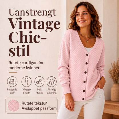 Dame fritidsjakke med vattert design og knapper