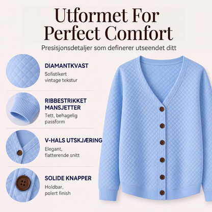 Dame fritidsjakke med vattert design og knapper