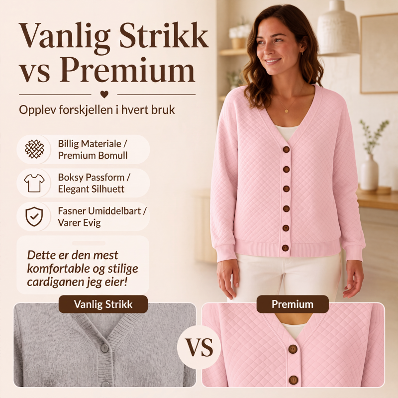 Dame fritidsjakke med vattert design og knapper