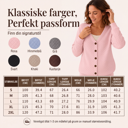 Dame fritidsjakke med vattert design og knapper