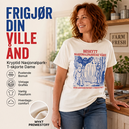 Retro Cryptid Nasjonalparker Grafisk T-skjorte