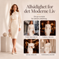 Elegant blyantkjole med sløyfehals for kvinner