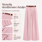 Elegante høytaljede vide dressbukser for kvinner