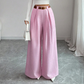Elegante høytaljede vide dressbukser for kvinner